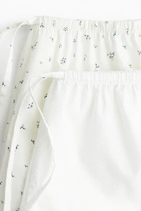 Lot de 2 shorts pyjama en popeline coton