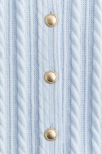 Gilet d'apparence tricot torsadé