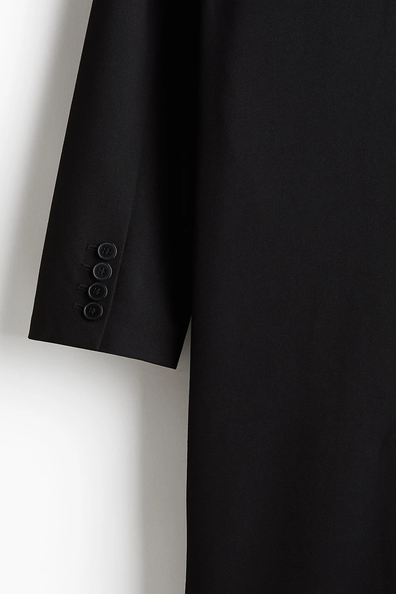 Manteau croisé coupe décontractée en sergé