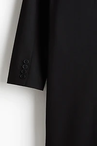 Manteau croisé coupe décontractée en sergé