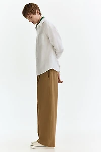 Chemise décontractée en lin mélangé