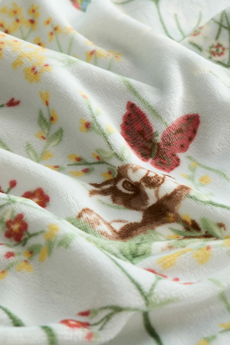 Couverture en velours à motif pour bébé