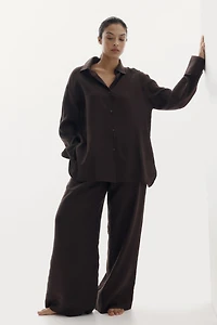 Wide-Leg Linen Pants