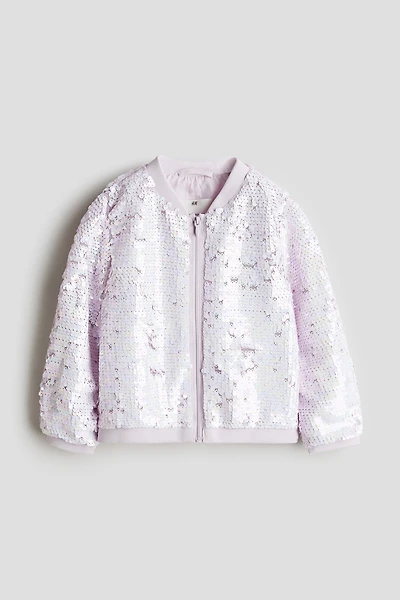 Sequined Bomber Jacket