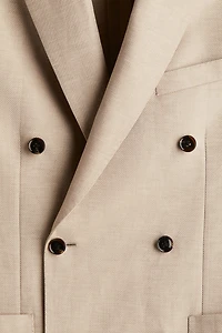 Regular-Fit Wool-Blend Double-Breasted Jacket