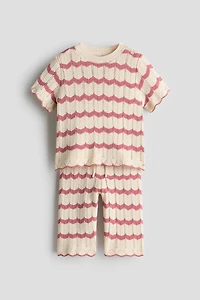 2-Piece Pointelle-Knit Cotton Set