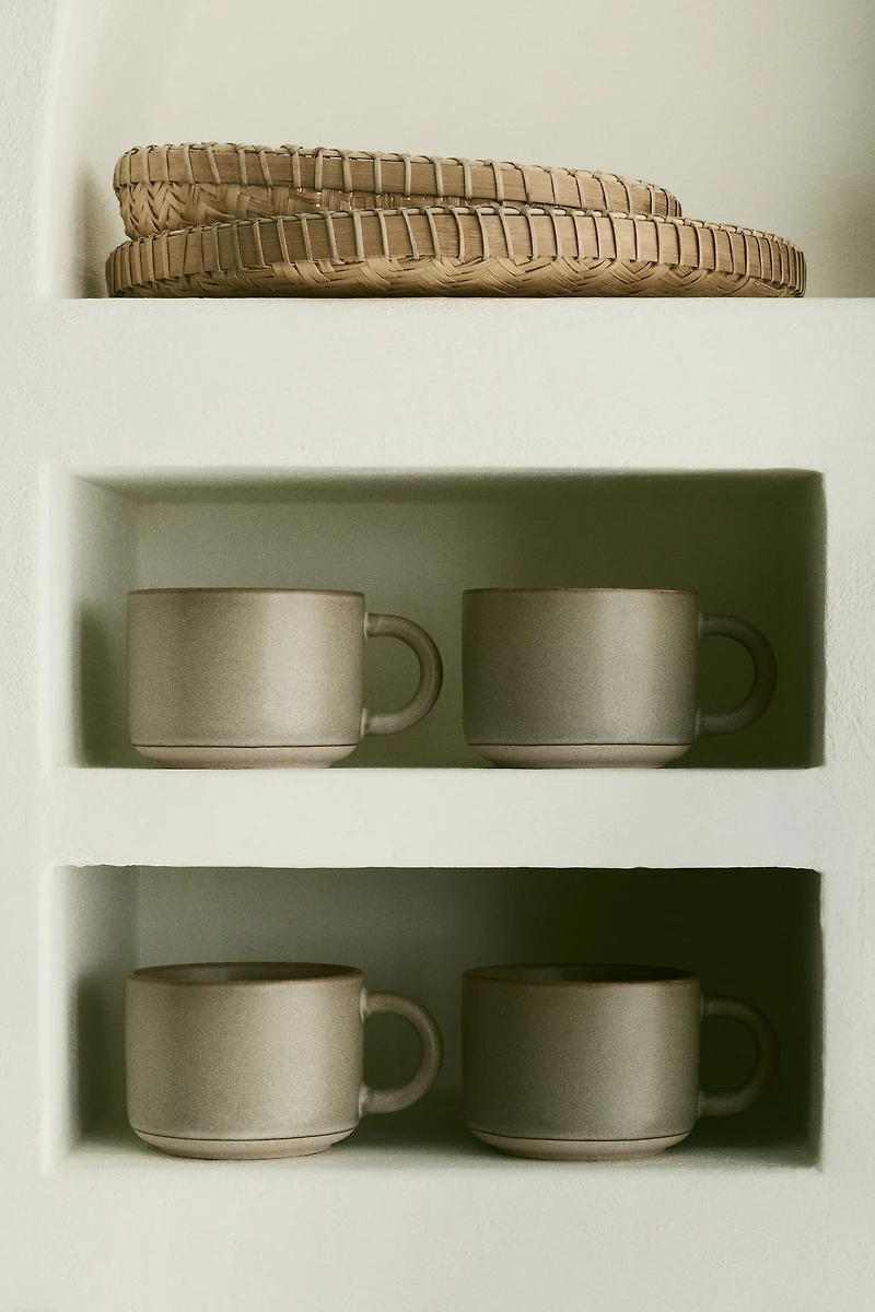 2-Pack Reactive-Glaze Stoneware Mugs