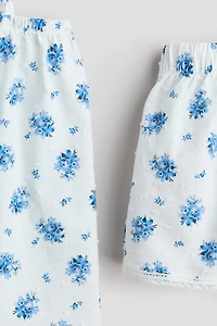 Ensemble 2 pièces en plumetis avec imprimé fleuri