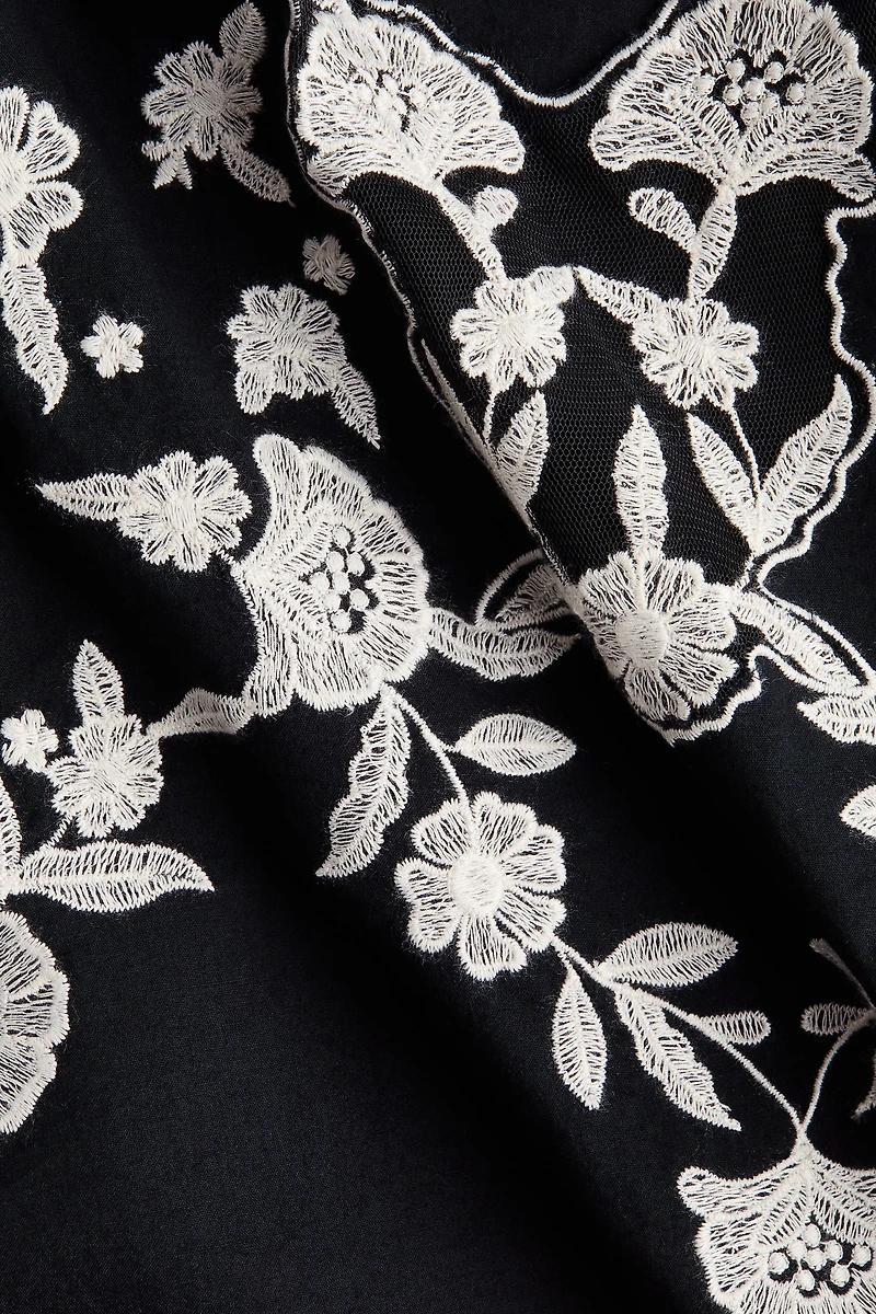 Embroidered Cotton Pajamas