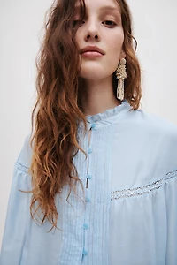 Blouse à volants avec manches ballon