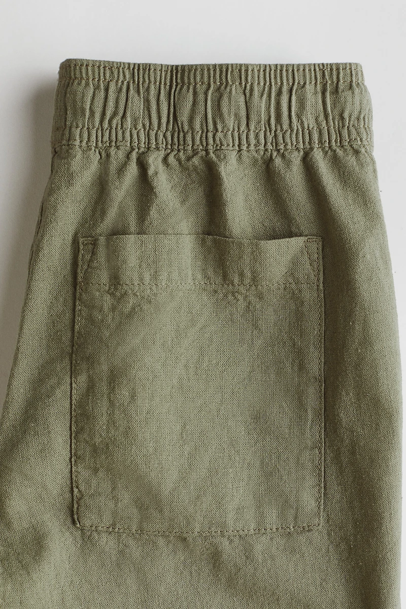 Linen-Blend Shorts