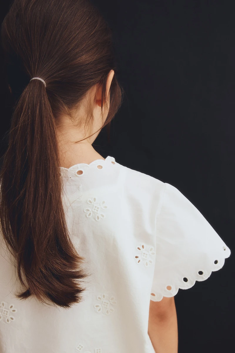 2-Piece Eyelet-Embroidered Cotton Set