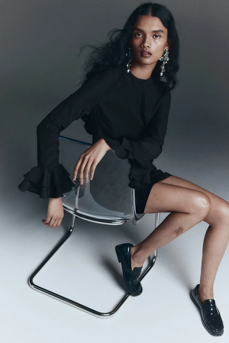 Ruffle-Trimmed Dress