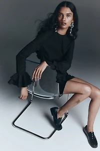 Ruffle-Trimmed Dress