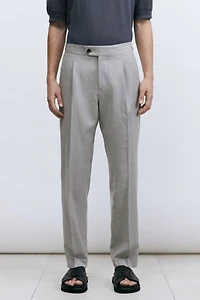 Pantalon classique en laine mélangée