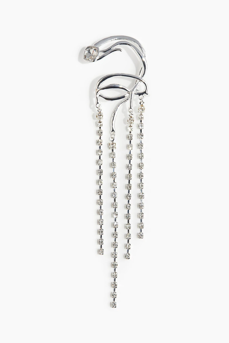 Bague d'oreille avec pendentifs à strass