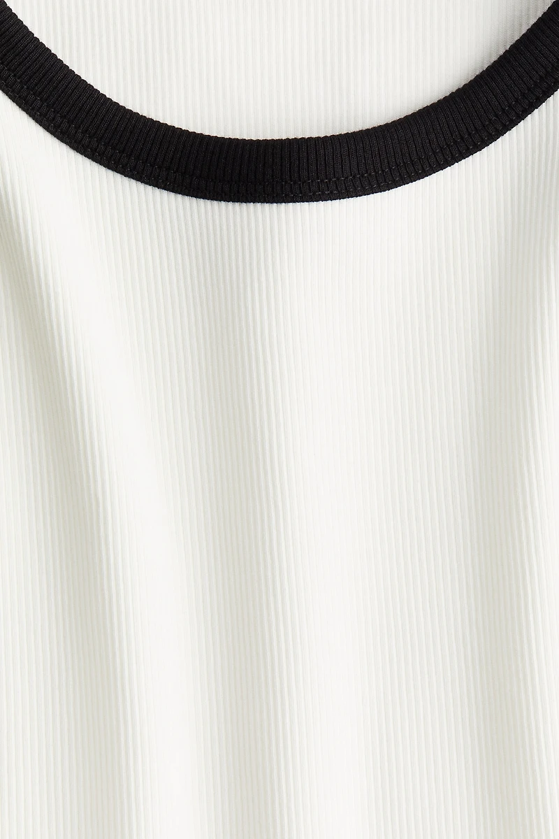 Cropped Ribbed Tank Top