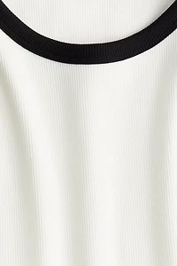 Cropped Ribbed Tank Top