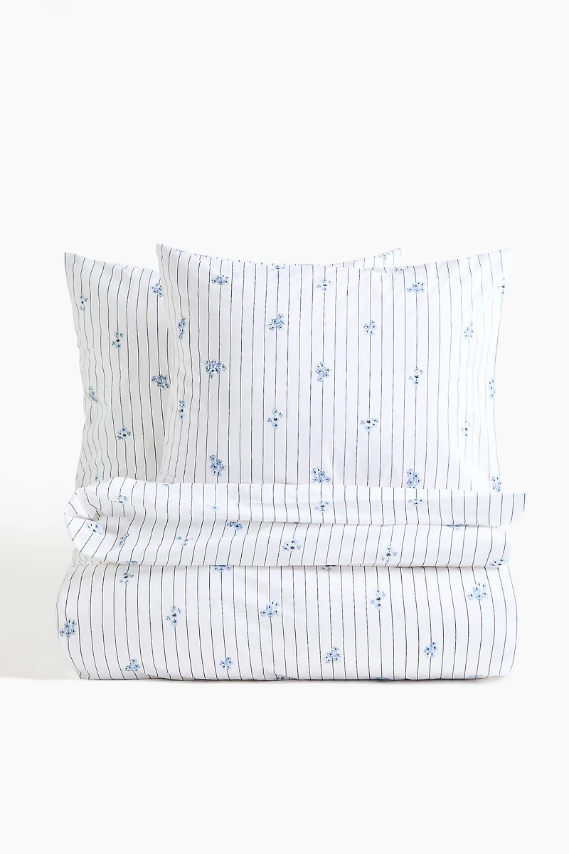 Cotton Percale King/Queen Duvet Cover Set