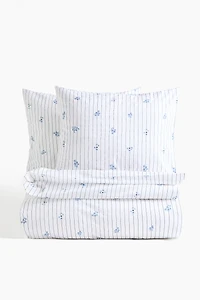 Cotton Percale King/Queen Duvet Cover Set