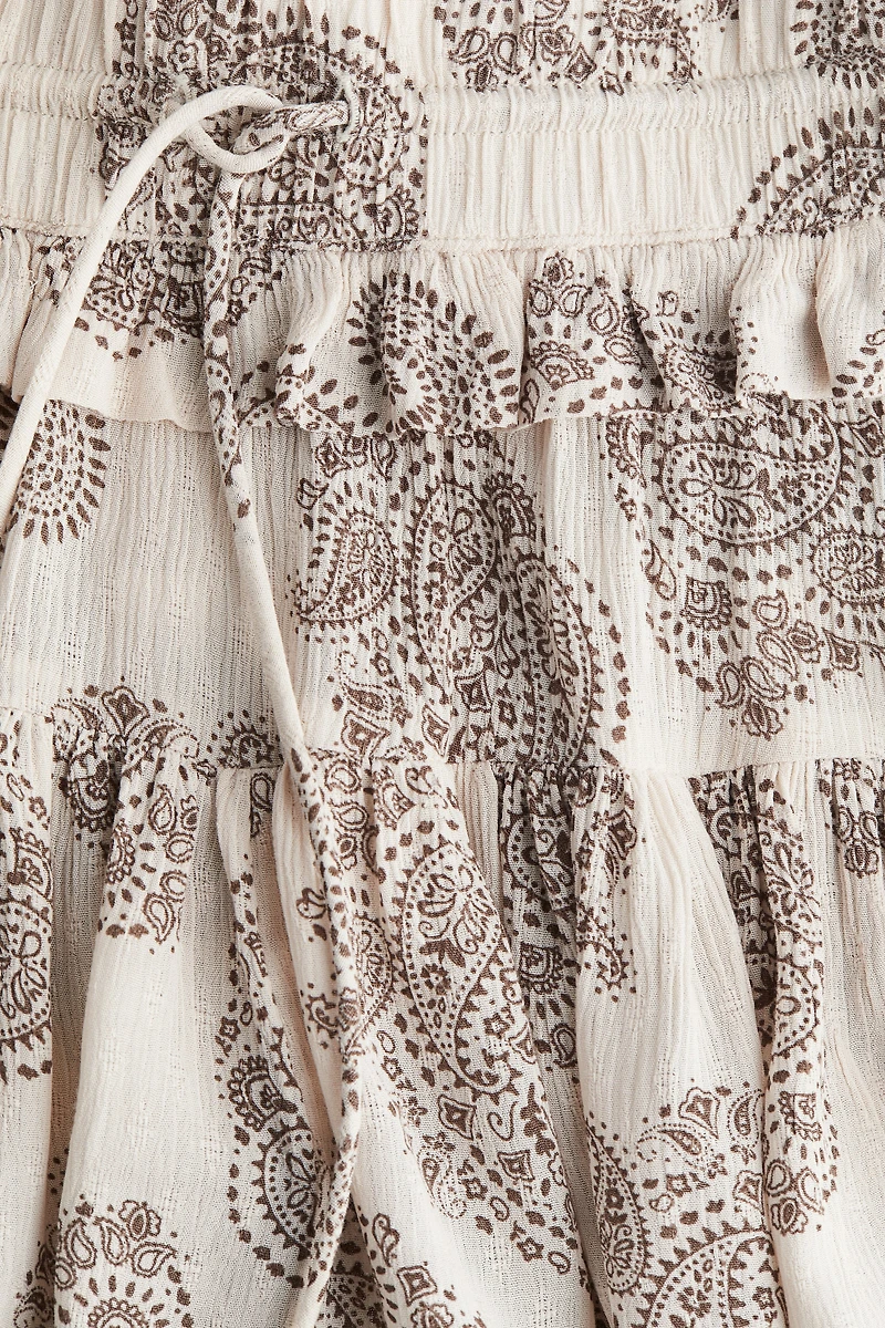 Flounced Mini Skirt