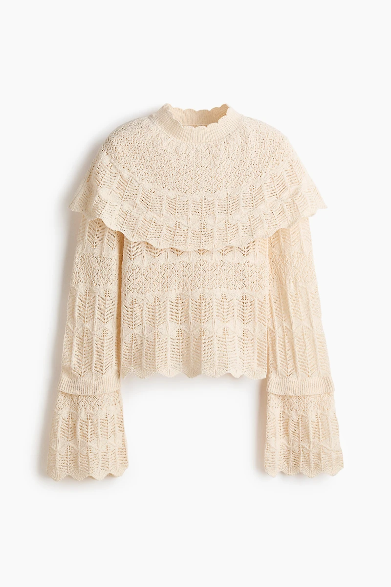 Lace-Look Cape Top