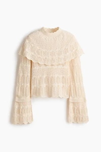 Lace-Look Cape Top