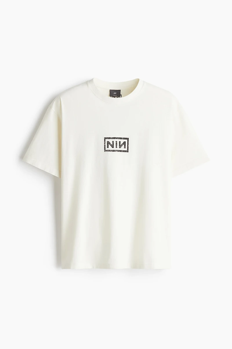 Loose Fit Vintage-Look Printed T-Shirt