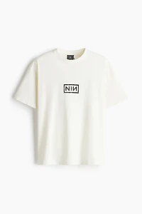 Loose Fit Vintage-Look Printed T-Shirt