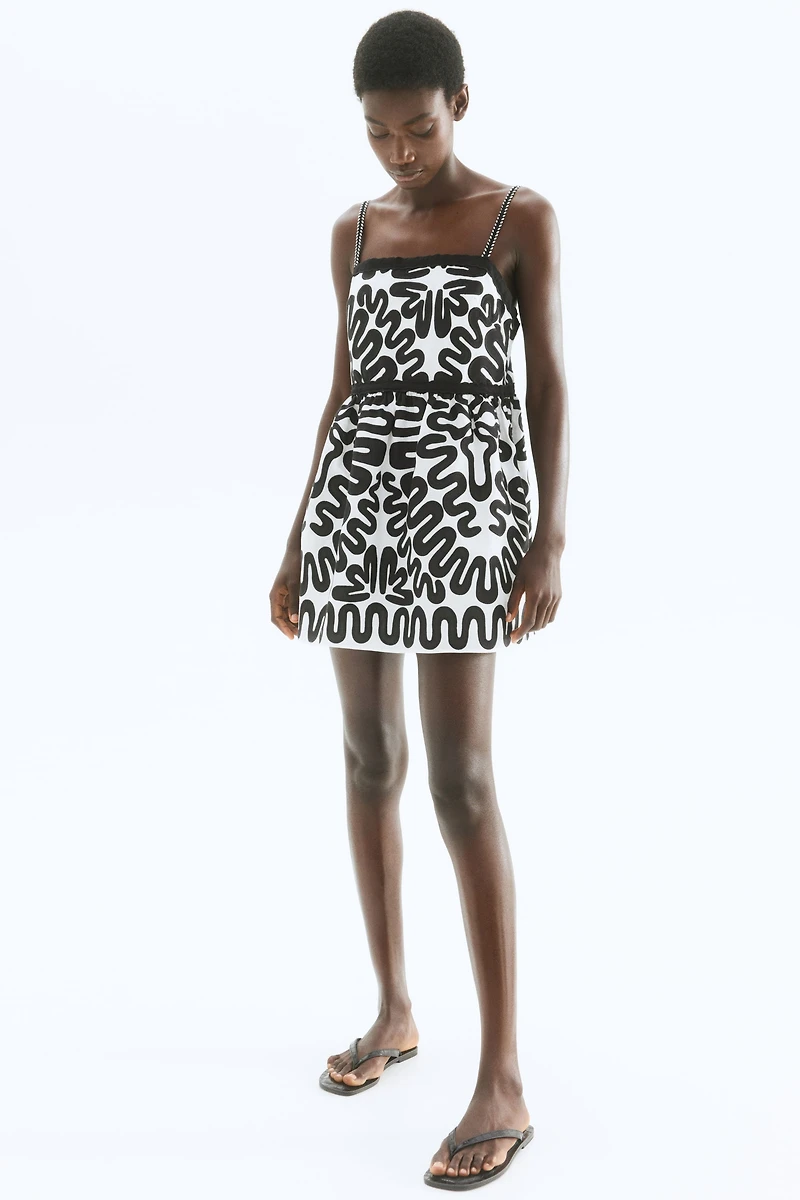 Embroidered strappy dress