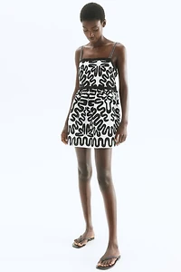 Embroidered strappy dress