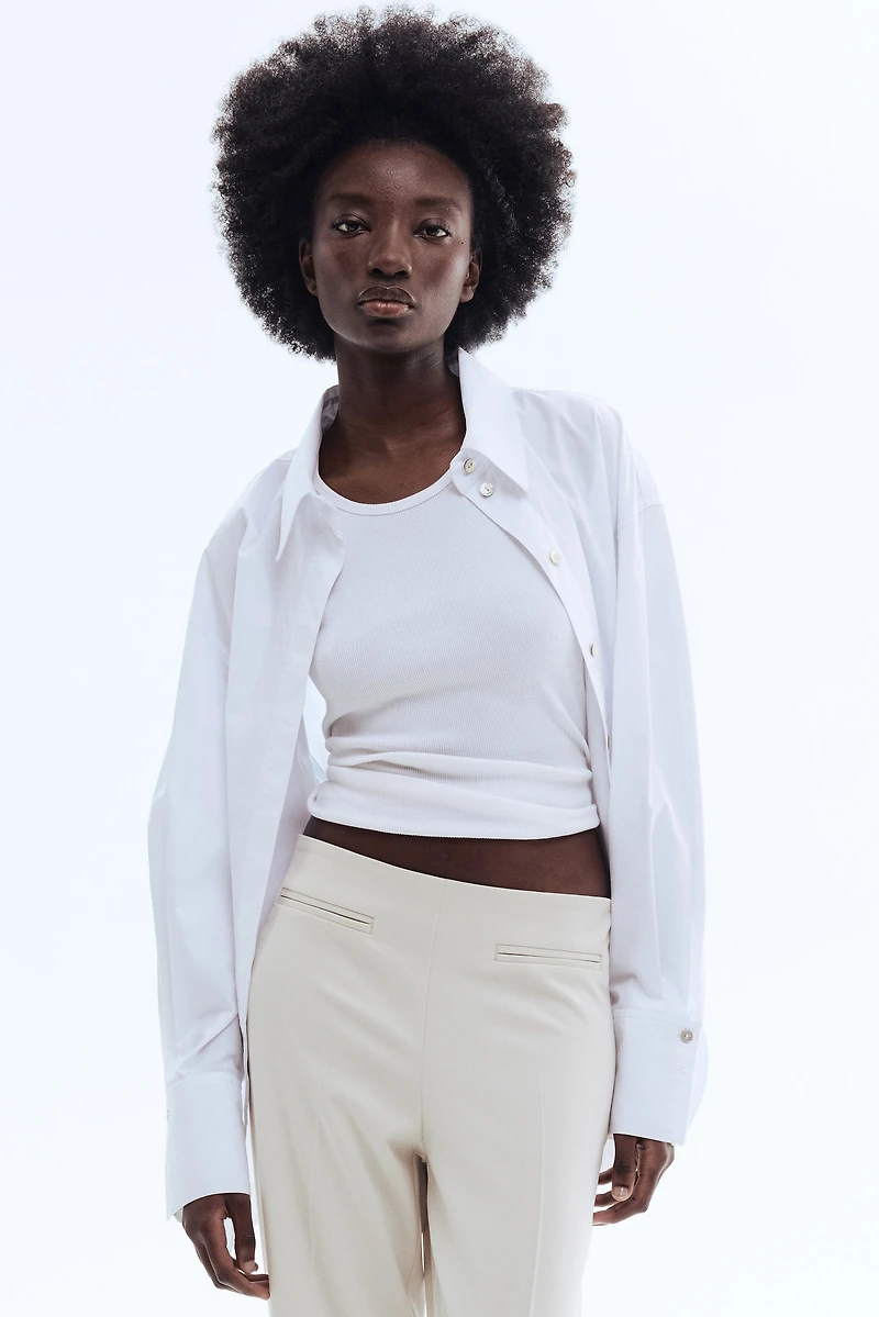 Pantalon semi-évasé en sergé