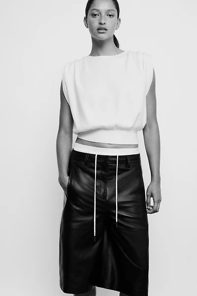Haut froncé en tricot