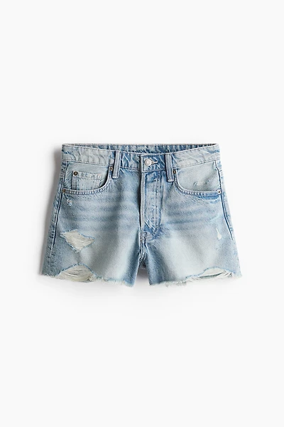 High-Waist Denim Shorts