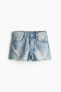 High-Waist Denim Shorts