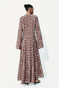 Trumpet-Sleeved Dress