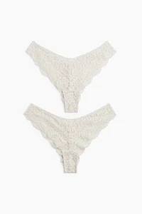 2-Pack Lace Brazilian Briefs