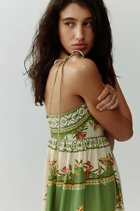 Dress with Tie Shoulder Straps