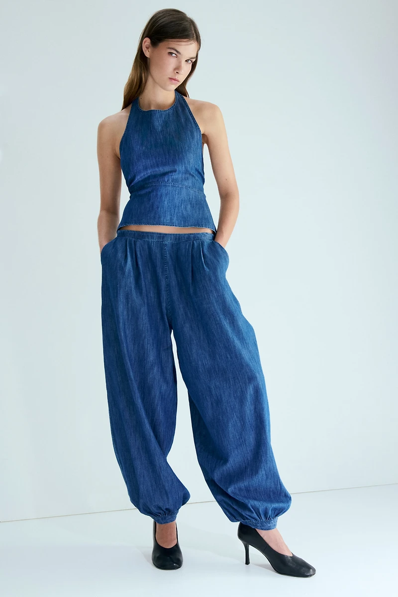 Denim Balloon Pants
