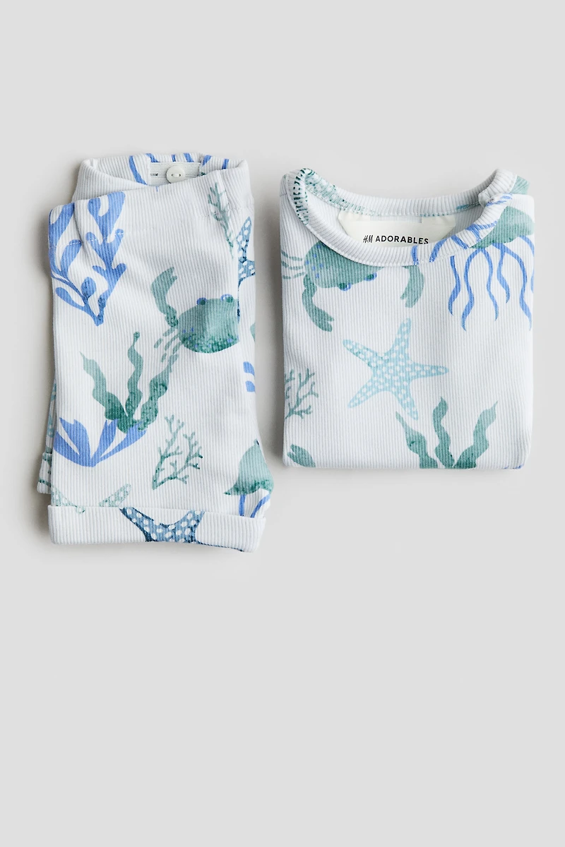 2-Piece Ribbed Cotton Set