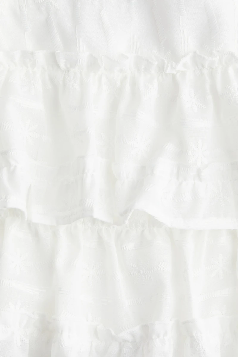 Embroidered Tiered Skirt