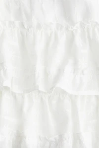 Embroidered Tiered Skirt