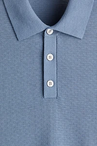 Slim-Fit Textured Polo Shirt