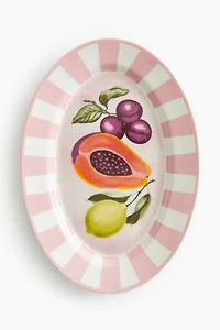 Large Serving Plate with Motif