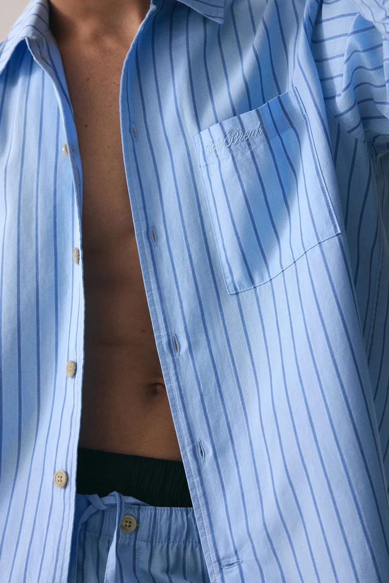 Chemise et pantalon de pyjama en popeline