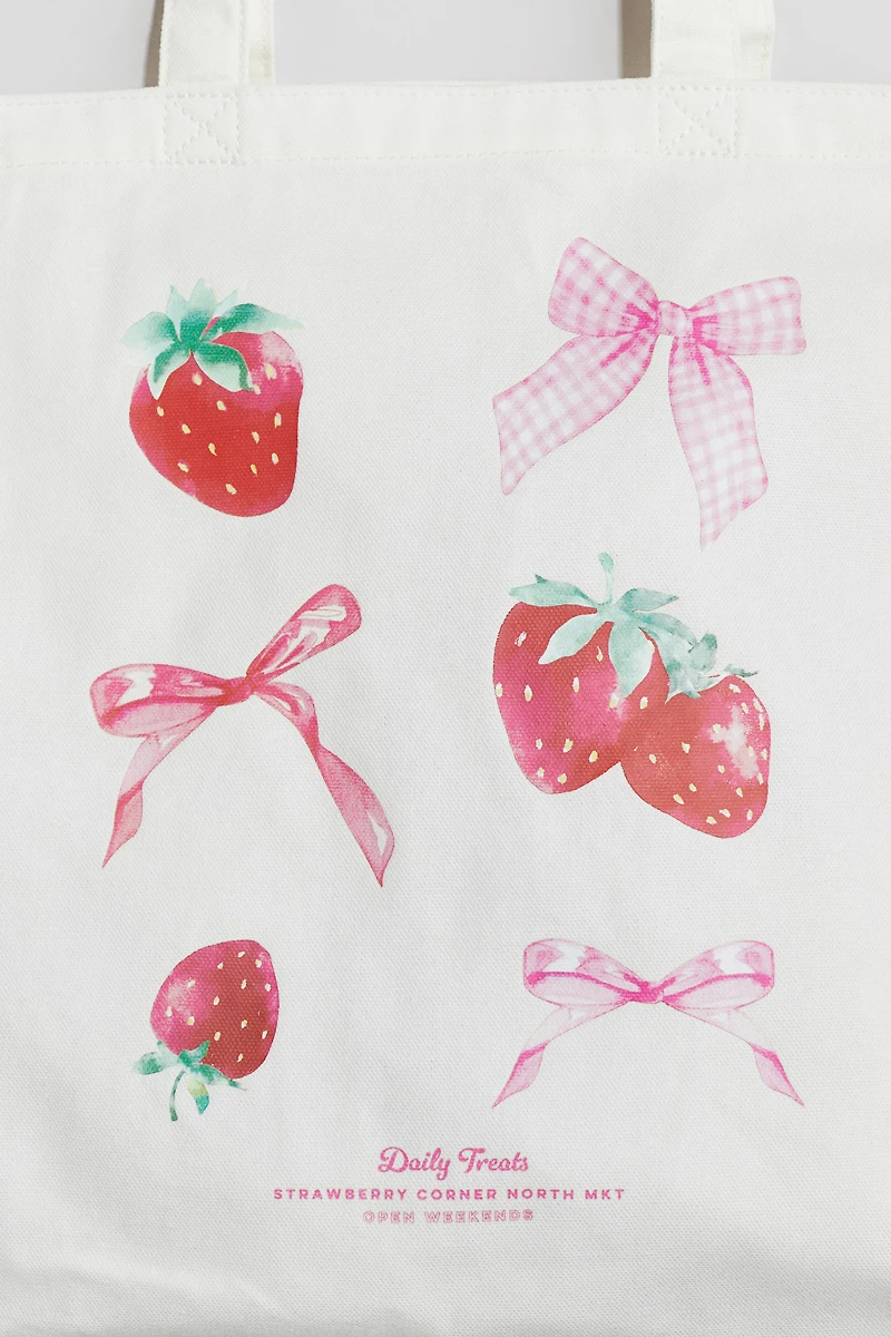Printed Canvas Tote Bag