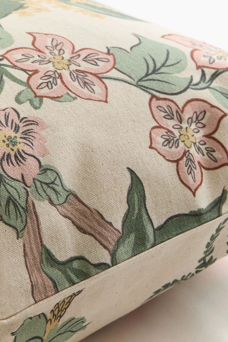 Patterned Canvas Cushion Cover