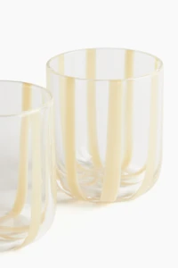 Lot de 2 verres à eau à motif