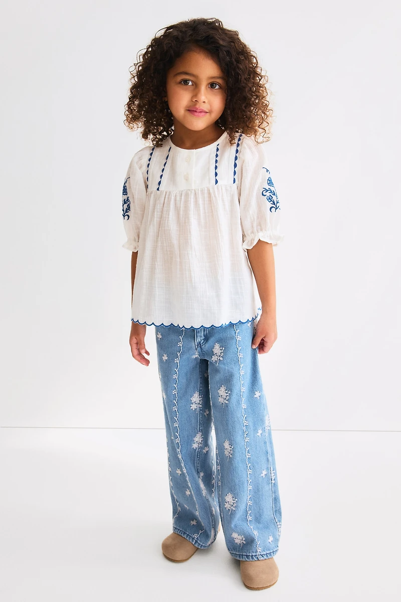 Embroidered Cotton Blouse