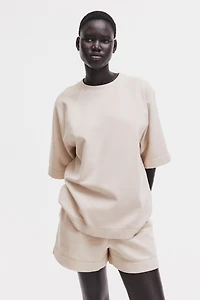 Short en molleton de coton délavé